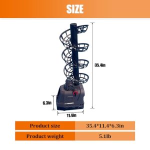 3 Angles & 4 Speeds AC/Batteries 26 Pickleballs Capacity