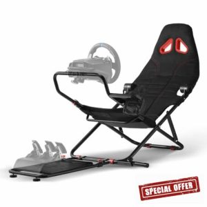 DIWANGUS Racing Simulator Cockpit with Foldable Seat Sim Racing Cockpit Steering Wheel Stand Chair Gaming Rig for Logitech G29 G920 G923 G27 G25 Thrustmaster T248X T248 T300RS T150 458 TX Xbox PS4 PS5