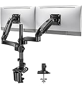 HUANUO Dual Monitor Stand for 13 to 30 Inch Screens, Dual Monitor Arm Desk Mount for Curved Flat ...