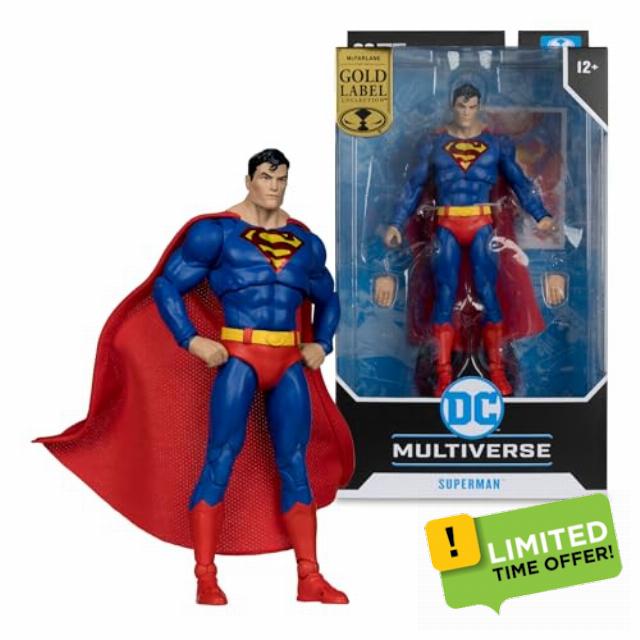 McFarlane DC Multiverse Superman (Action Comics) Gold Label 7in Action Figure Toys