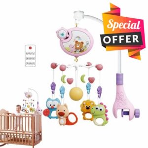 Mobile for Crib | Nursery Decor Musical Mobile with Remote Control