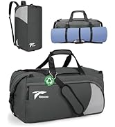 Tolaccea Sports Gym Bag for Men Women,45L Duffel Bag with Shoes Compartment and Wet Pocket, Weeke...