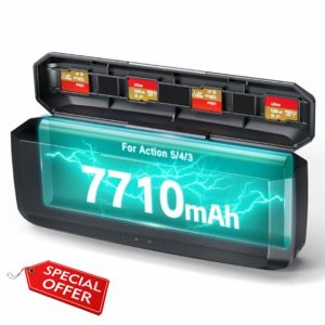 Adicop 7710mAh Power Bank compatible with DJI action 5 Pro/4/3 Battery