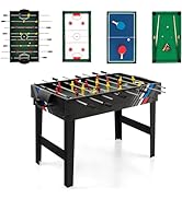 GYMAX 14 in 1 Multi Game Table, Combo Games Table with Foosball, Hockey, Billiard, Basketball, Pi...