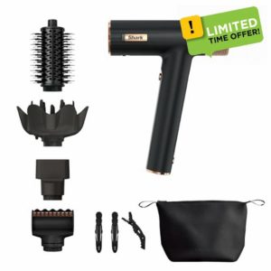Shark SpeedStyle Ionic Hair Dryer & Styler with RapidGloss Finisher with Storage Bag & Hair Clips