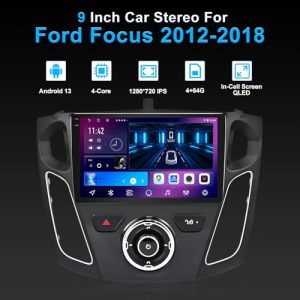 9 Inch In-Cell Touch Screen Car Radio Android 13 with GPS Bluetooth FM RDS WiFi Rear Backup Camera