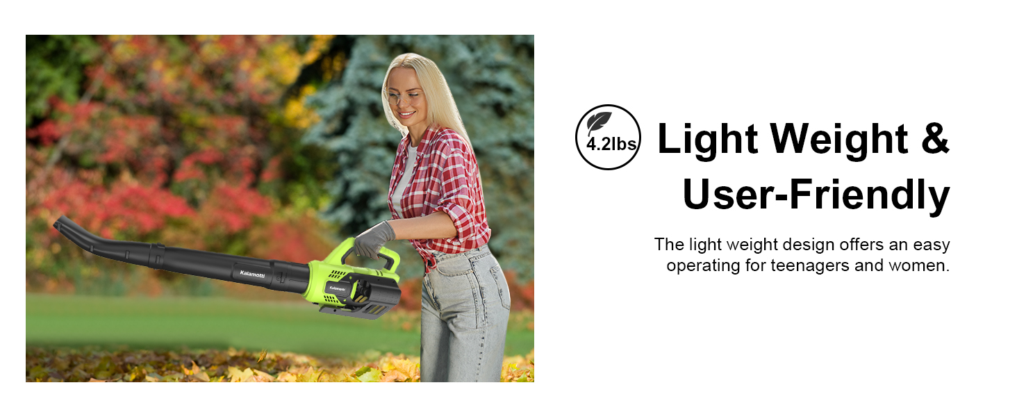 Leaf Blower Cordless with Battery and Charger 20V Electric Leaf Blower Small Leaf Blower