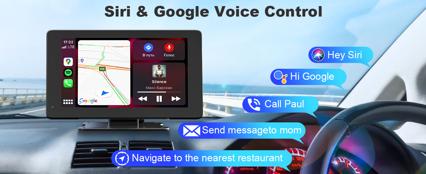 Wireless Apple CarPlay Android Auto Screen