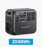 BLUETTI Portable Power Station AC240, 1536Wh/2400W Solar Generator, Expandable to 10136Wh, IP65 W...