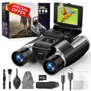 2.4" LCD Digital Binoculars with Camera 12X32 Binoculars for Adults 48MP 2.5K Videos HD Quality Ideal for Bird Watching