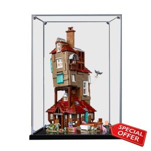 HCAEIOFJ Clear Acrylic Display Case for LegoHarry 76437 Applicable for Humble Abode Set Display Box Gift(Display Case Only) (Black Bottom)
