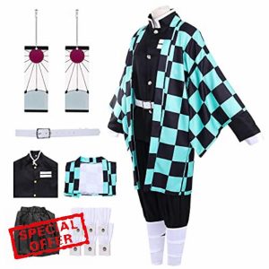 Angenster Tanjiro Cosplay Costume Adults Outfit