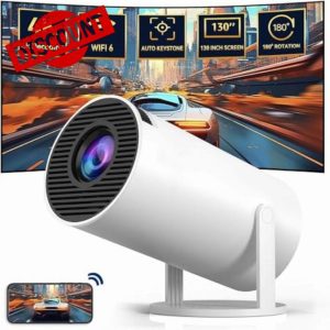 UCMDA Mini Projector Portable 4K - Video Projector Smart 200 ANSI with WiFi 6
