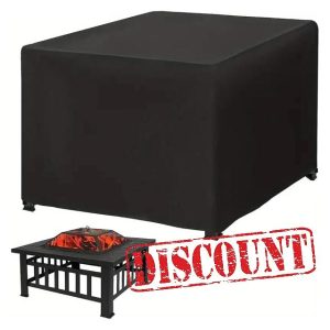 Patio Sofa Covers Square Fire Pit Cover 210D Waterproof Square Patio Fire Pit Table Cover With Drawstring Bottom Grill Cover