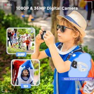 FamBrow Autofocus Vlogging Camera FHD 1080P 48MP with 16X Digital Zoom