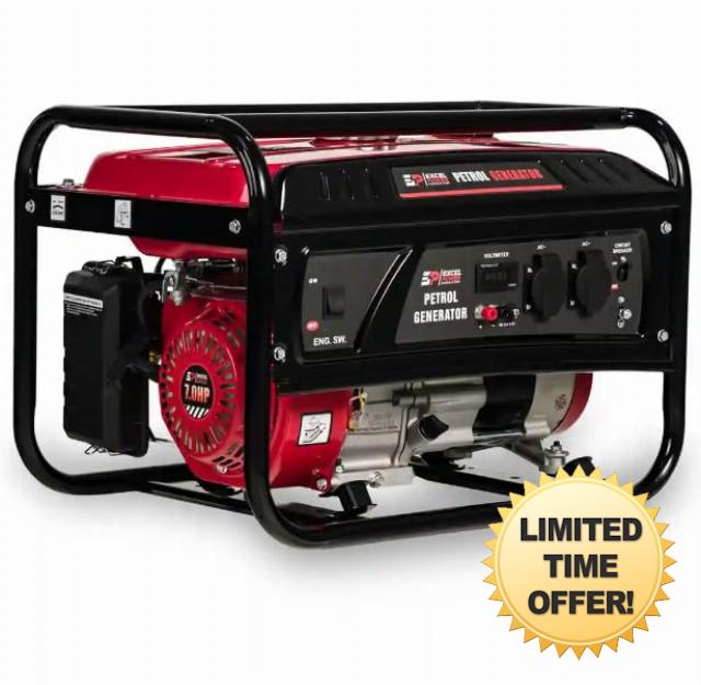 Excel Power 2.3kW Open Frame Petrol Generator Recreational Camping And Medium Duty Professional Work 2 Year Warranty