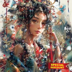 ANSIWEIGO Paint by Numbers Kits for Adults Beginners Chinese Style Girl Anime Digital Oil Paint by Number for Adults Easy Canvas for Home Wall Decoration and Gifts