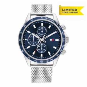 Tommy Hilfiger Analog Watch for Men with Navy Blue Dial