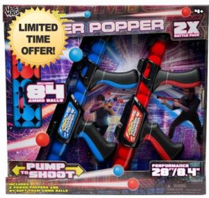 Atomic Power Popper 2 Blaster Battle Pack With 84 Foam Balls (4+ Years) Boxed Slamtech