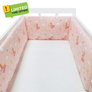 AZMAHT Cot Bumper Cot Protector Baby Cot Bed Bumper Soft Breathable Cot Bumper Baby Cot Side Protector Baby Cot Bumpers Safer Cot Liner Padded Crib Bumper Baby Bed Guard