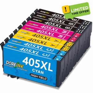DOREINK 405XL Multipack Compatible with Cartridges for Epson 405XL for Epson Workforce Pro WF-3820DWF WF-3825DWF WF-4820DWF WF-4825DWF WF-4830DTWF WF-7830DTWF WF-7835DTWF WF-7840DTWF 9 Pieces