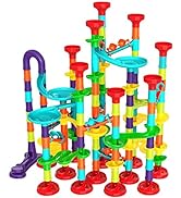 Kids Race Track Car Ramp Toy Click Clack Spiral Tower Playset with 6 Mini Cars Garage Slider