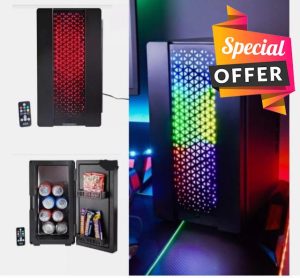 New Fantastic Elite LED Colour Changing Gaming Fridge Cooler Man Cave With Remote Control            [Energy Class A]