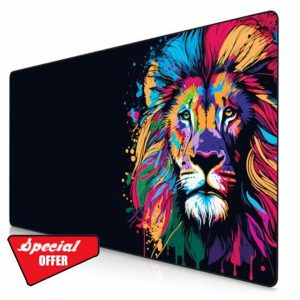 TITANWOLF - XXL Mouse Mat - Mouse Pad 1200 x 600 x 3mm –Speed Gaming Mouse Pad - Extra Large - Table Mat Large Size - improved Precision and Speed – Design Colour Lio