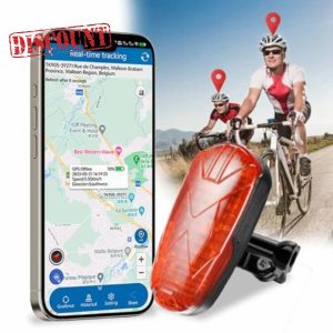 Bike Tracker Real-time Tracking Anti Theft Bicycle LED Taillight Hidden Bike GPS Tracker Waterproof SOS Geofence Alarm GPS Tracker for Bike Motorbike Baby Carriage