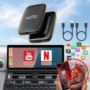 2024 Wireless CarPlay Adapter & Android Auto Adapter Support YouTube Netflix TF Card Screen Mirroring