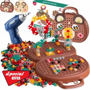 Magic Montessori Play Toolbox With Electric Drill