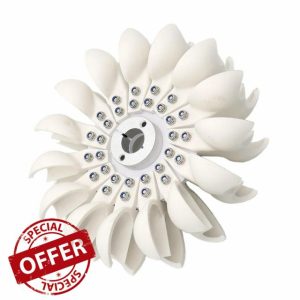 MOBUKJ.DDS 1PCS Pelton Impeller Round Impact Water Wheel DIY Hydroelectric Power Generation Impeller Hydroelectric Generator Impeller (198MMX55MMX20MM)