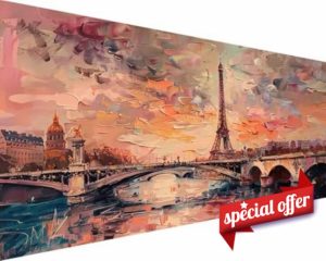 DIY Paint by Numbers for Adults Eiffel Tower