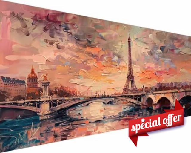 DIY Paint by Numbers for Adults Eiffel Tower