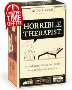Exploding Kittens Horrible Therapist: Extra Horrible Edition 3-8 Players - Ages 17+ - 15 Minutes to Play - Explicit Comic Building Game - Party Game