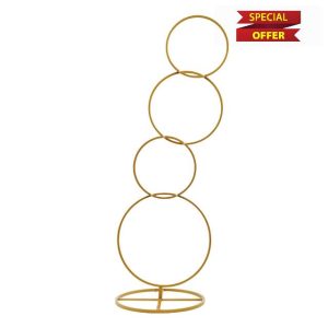 MagiDeal Removable Arch Backdrop Stand Metal Wedding Arch Frame Garland Frame Flower Arch Frame Aisle Decor Flower Arch Stand 4 Tiers Round Hoop Backdrop Stand for Wedding Party Decorations