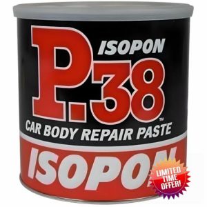 AMK® Isopon P38 Car Body Repair Paste 2.5L Tin Easy Sanding Filler Smooth Finish Ideal for Dents Scratches
