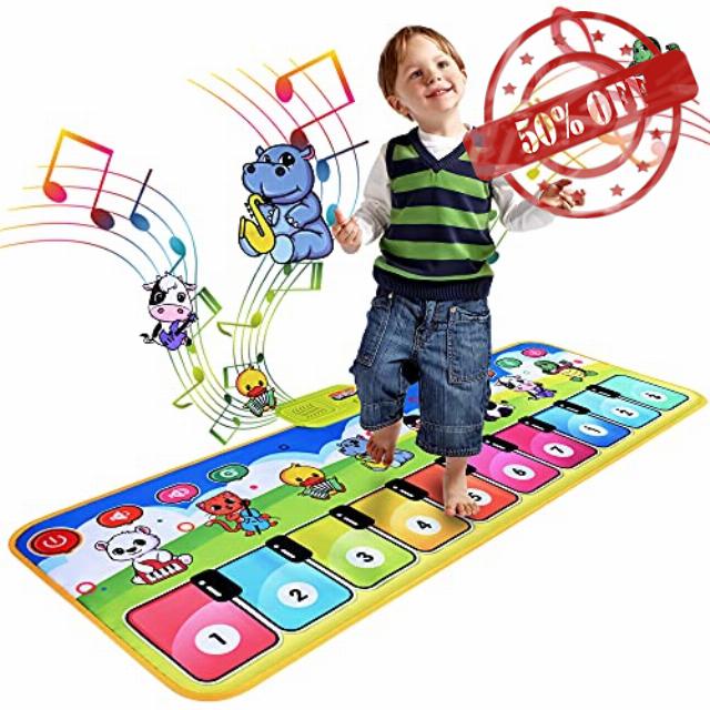 Floor Piano Mat for Toddlers with 28 Music Sounds Baby Musical Toys Educational Toddler Toys Sensory Interactive Learning Toys for Baby Girls Boys Toddlers
