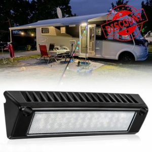 SUPAREE 12V LED Lights Campervan LED Caravan Light Exterior Motorhome Awning Light LED 6000K White 2000LM IP67 Waterproof for Boat RVs Camper Van 1PC
