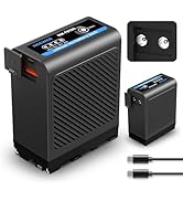NEEWER Mini V Mount Battery with D Tap/USB C/USB A/BP/Dual DC Ports/OLED Screen, 3450mAh 50Wh 14....