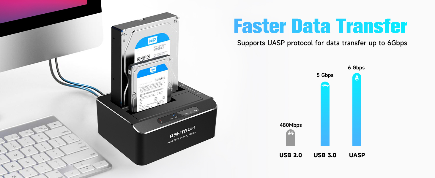2 bay hard drive docking station