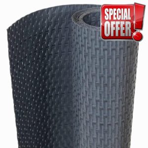 idaXL Balcony Screen Anthracite 300x80 cm - PE Poly Rattan Privacy/Decorative Screen