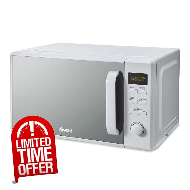 Swan SM4421WHT Digital Microwave with 95-Minute Timer