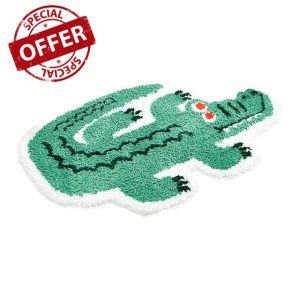 WIHXES Cute Soft Tiger Shaped Animals Bath Mat Area Rug for Bathroom