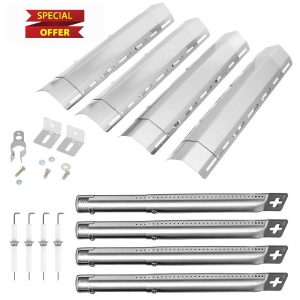 WELL GRILL Universal 38 cm to 72 cm burner cover & burner & electric igniter gas grill replacement parts for Enders