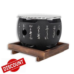 Mini Charcoal BBQ Grill Japanese Style Grill Mini Portable Table Top Japanese BBQ Grill Round Food Charcoal Stove Household Barbecue Tool for Camping Picnic Party