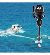 Levkitch 4HP 4-Stroke Outboard Motor Fishing Boat Engine Outboard Petrol Engine Short Shaft for S...