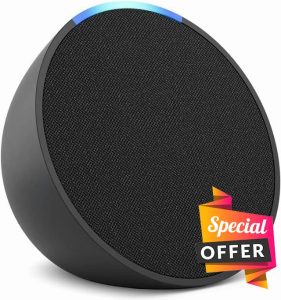 Echo Pop (newest model) | Full sound compact Wi-Fi and Bluetooth smart speaker with Alexa | Charcoal