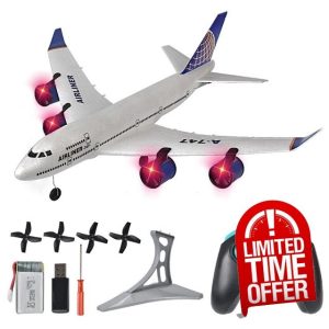 ZGDHWCR RC Airliner Remote Control Passenger Aircraft RC Drone Toy RC Aircraft Four Motor RC Plane 2.4GHZ Remote Control Airplane EPP Drop Resistant RC Aircraft