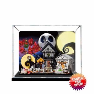 Acrylic Display Case for Lego 21351 The Nightmare Before Christmas，Dustproof Box